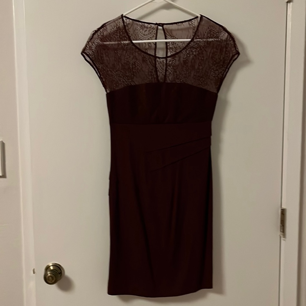 Max Studio maroon lace cocktail dress